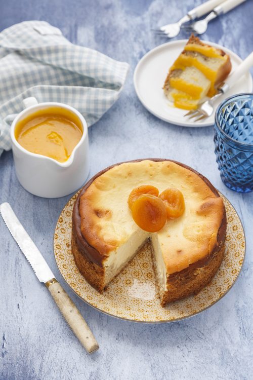 Cheesecake aux amandes et abricots